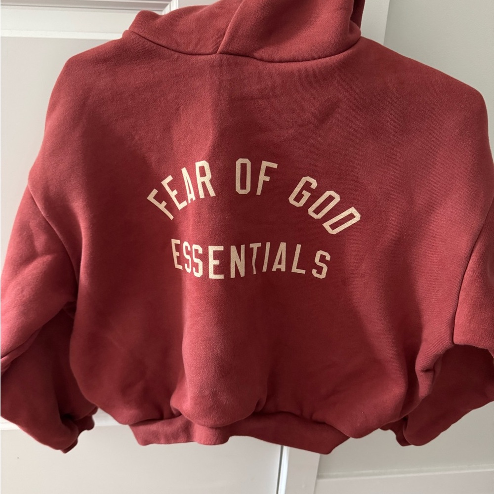Kids Essentials Deep Red Hoodie